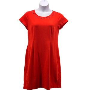 Talbots Holiday Shift‎ Dress Red 10